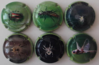 CHATEAU ROCHAL JUEGO 6 PLACAS X. 123061 A 123066 (INSECTOS)