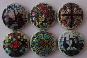 DUCAL OLIVER JUEGO 6 PLACAS X. 129794 A 129799 (VITRALLS)