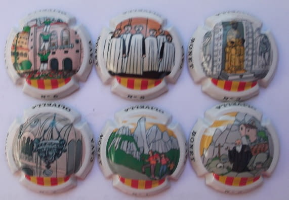 OLIVELLA I BONET JUEGO 6 PLACAS V. 27056 A 27061