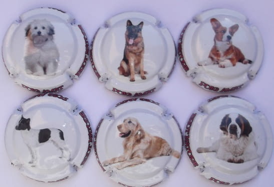 PUIG AMAT JUEGO 6 PLACAS X. 144280 A 144285 (PERROS)