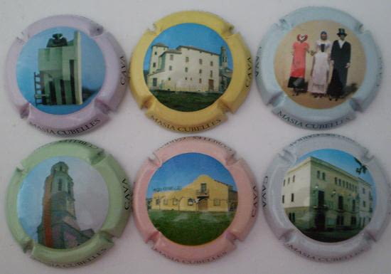 MASIA CUBELLES JUEGO 6 PLACAS V. 8672 A 8677