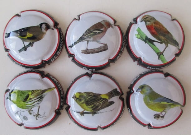 BASTONERS JUEGO 6 PLACAS X. 129964 A 129970 (PAJAROS)