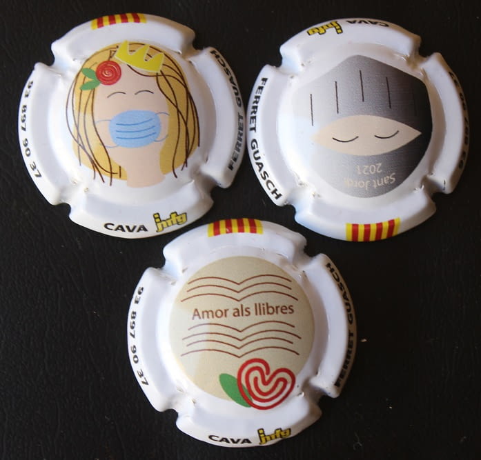 JOSEP Mª FERRET GUASCH JUEGO 3 PLACAS X. 205078-79-80 (SANT JORDI 2021)