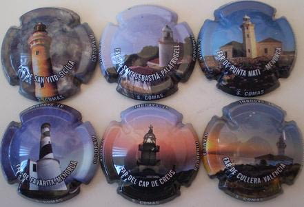 SADURNI COMAS CODORNIU JUEGO 6 PLACAS V. 13245 A 13250