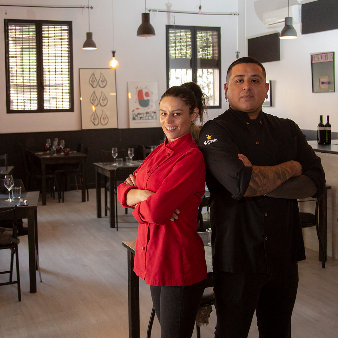 Irina y Iván responsables Restaurant Atípic Agramunt