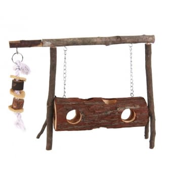 REF - B02116 RODENTS WOODEN SWING