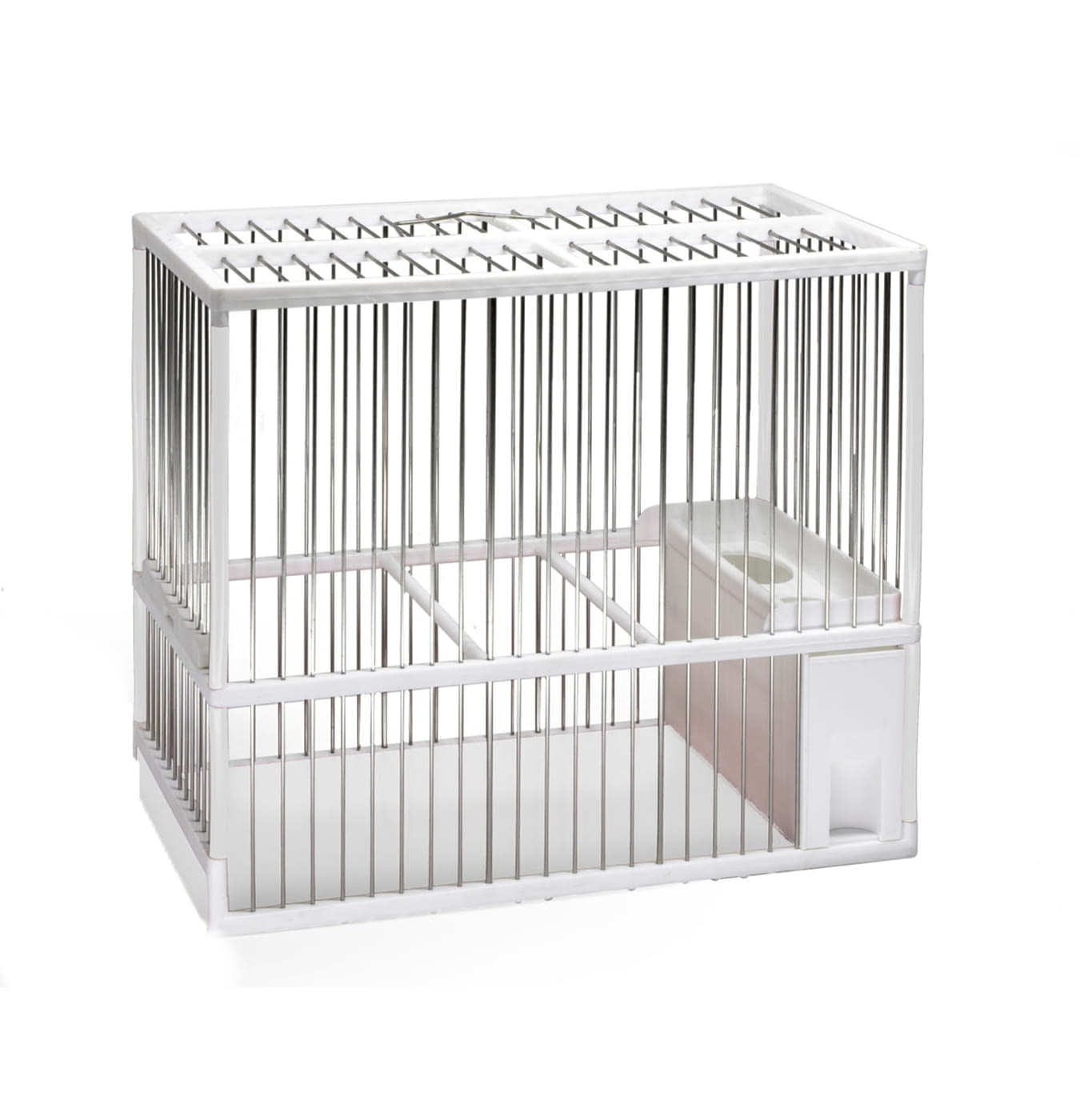 REF - 1004.2 LARGE COMPETITION CAGE GALVANIZED IRON WHITE COLOUR