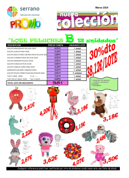 LOTE PELUCHES   B   12uds
