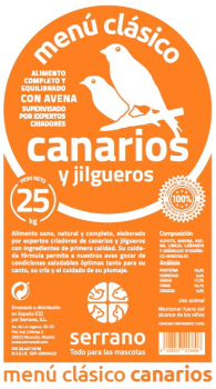 MENU CLASICO CANARIO 25kg C/A GR