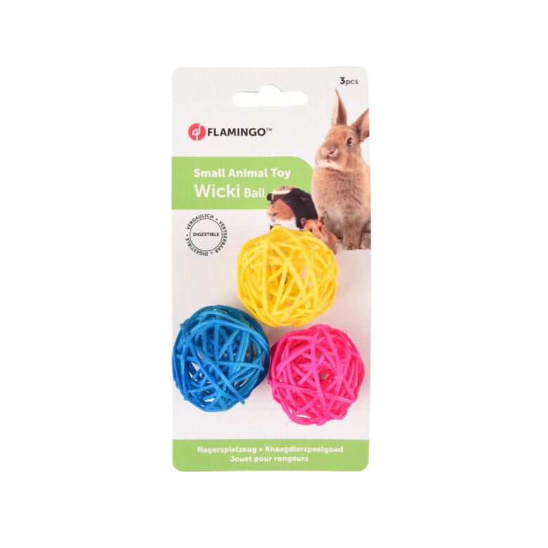 PELOTA ROEDOR COLORES 3ud 210239
