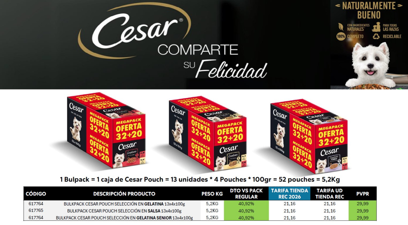 CESAR MEGAPACK SALSA 32+20)x100g