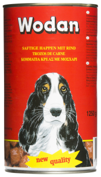 WODAN PERRO LATA BUEY  12x1250gr
