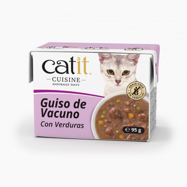 CATIT GUISO VACUNO VERDUR 12x95g