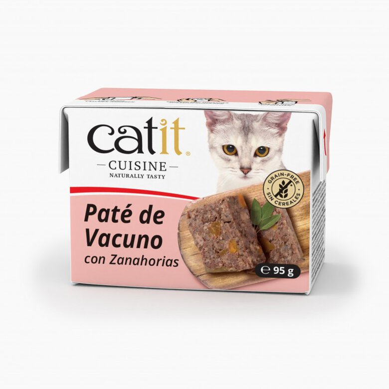 CATIT PATE VACUNO ZANAHOR 12x95g