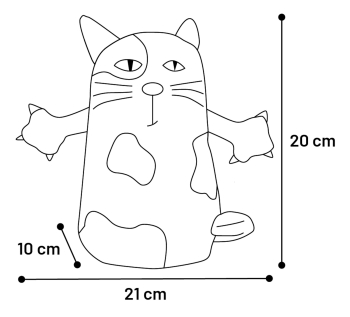 JUGUETE GATO GRI 20cm 522294 3ud - 2