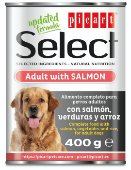 SELECT DOG WET SALMN VERD 24x400