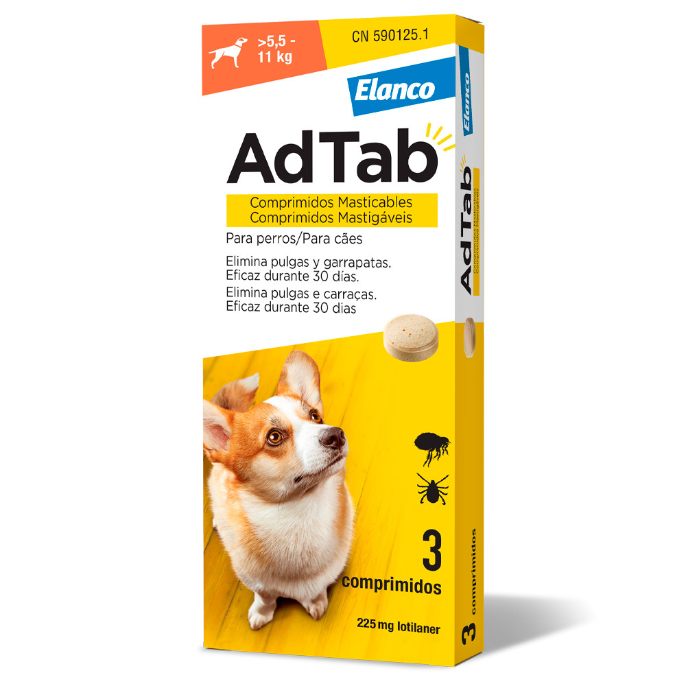 ADTAB PERRO 5.5-11Kg 225mg 3COMP