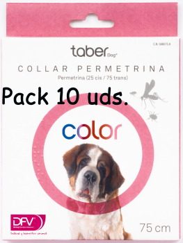 PACK 10ud COLLAR TABER 75cm ROSA