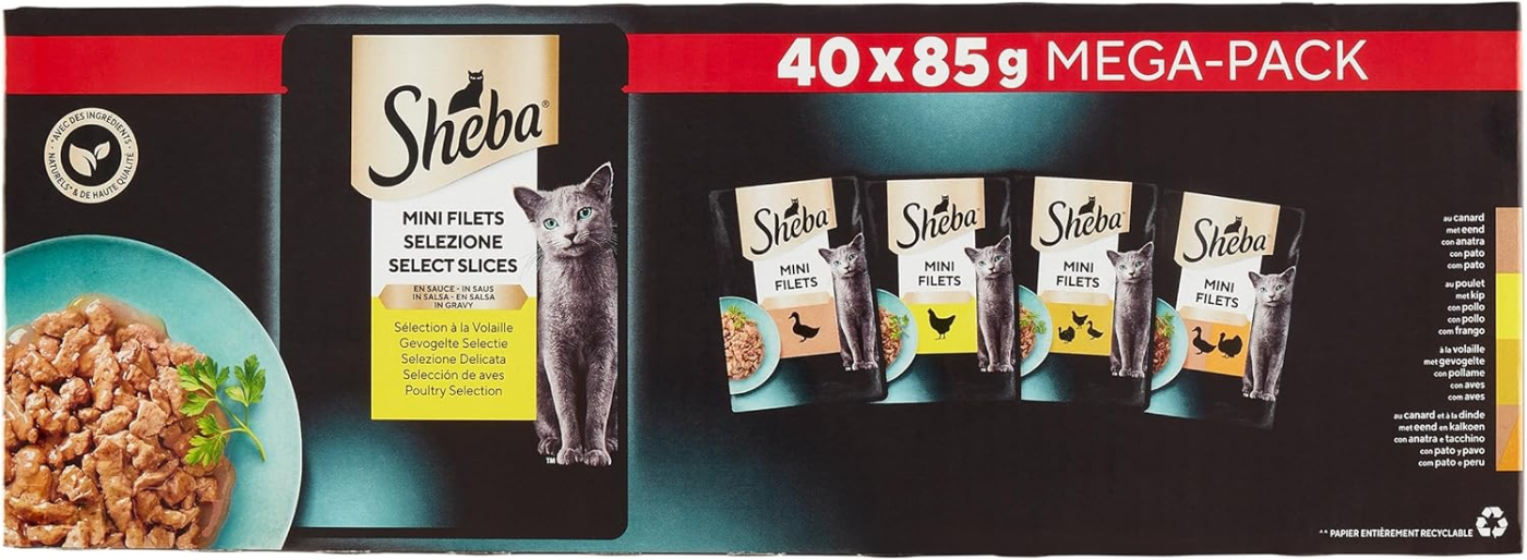 BUNDLE SHEBA AVES 40x85g