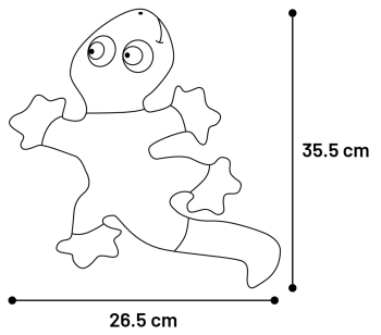 JUGUETE CLORA LAGARTO 35.5cm 3ud - 2