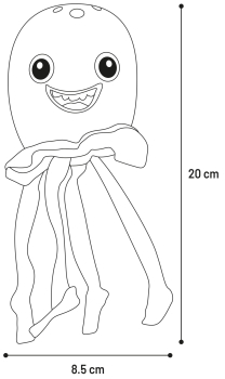 JUGUETE FLIPPER PULPO 20cm 6ud - 2