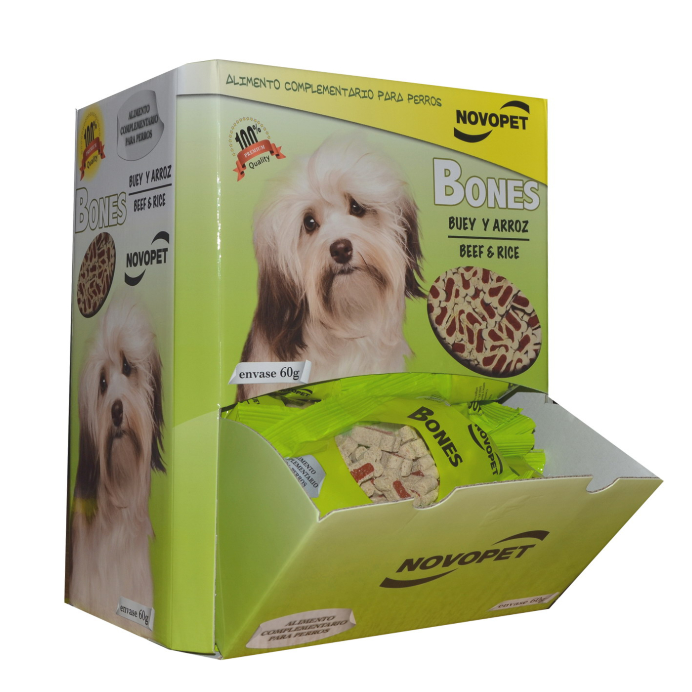 NOVOPET EXPOS BUEY ARROZ 40x60g