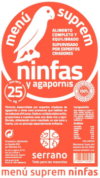 SUPREM NINFA&AGAPORNI 25k GRANEL