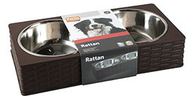 COMEDERO RATTAN 2SENOS   2x850ml
