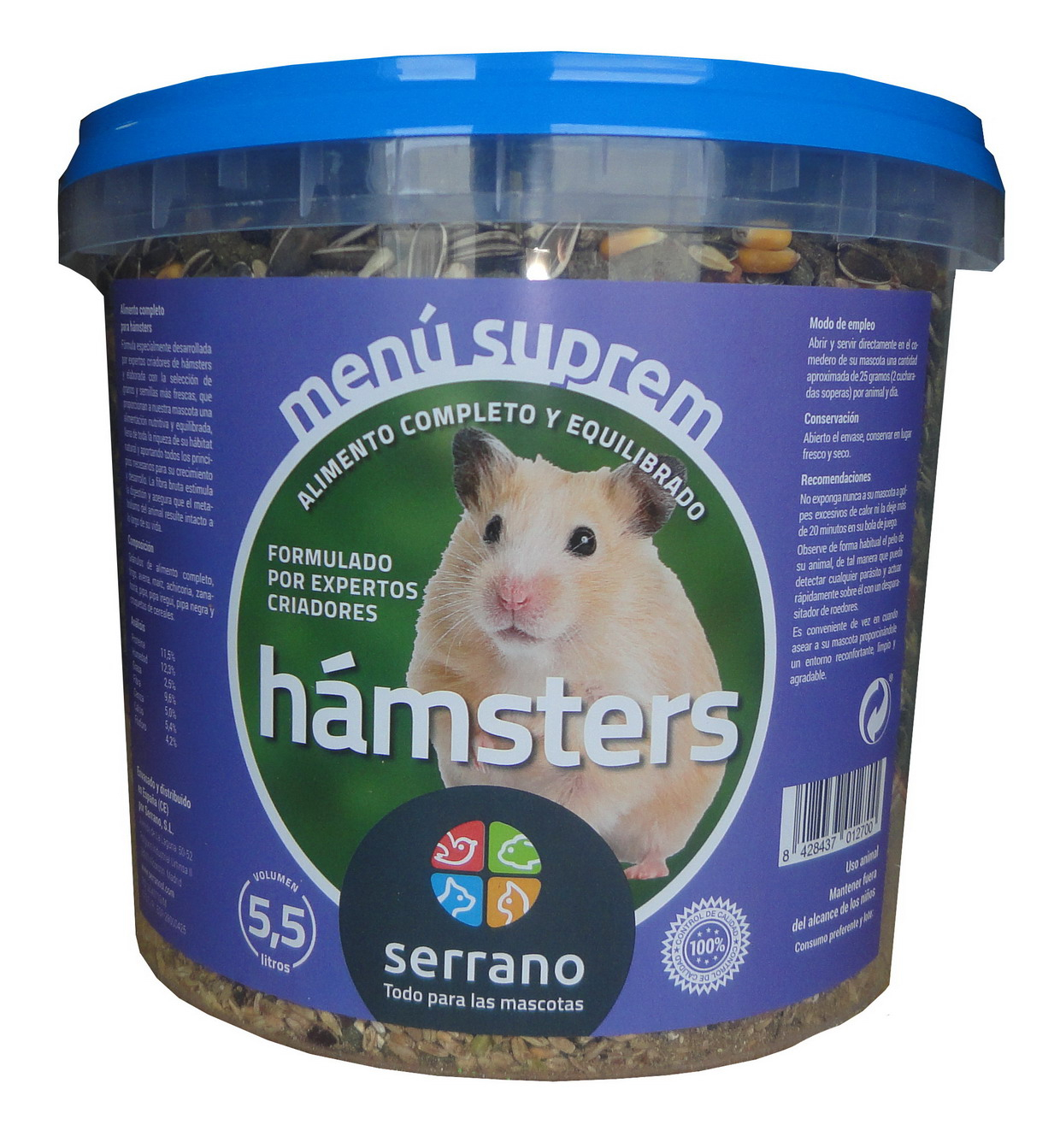 CUBO 5.5L SUPREM HAMSTER apr.3kg