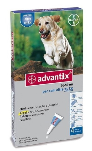 PIPETA ADVANTIX 4ml  +25kg   4ud