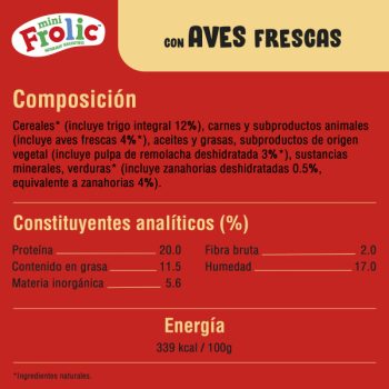 FROLIC ADULT MINI AVES 5x800gr - 2