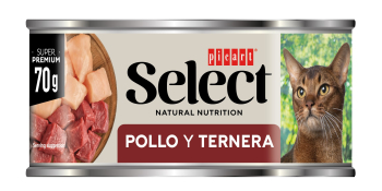 SELECT WET CAT POLLO BUEY 18x70g
