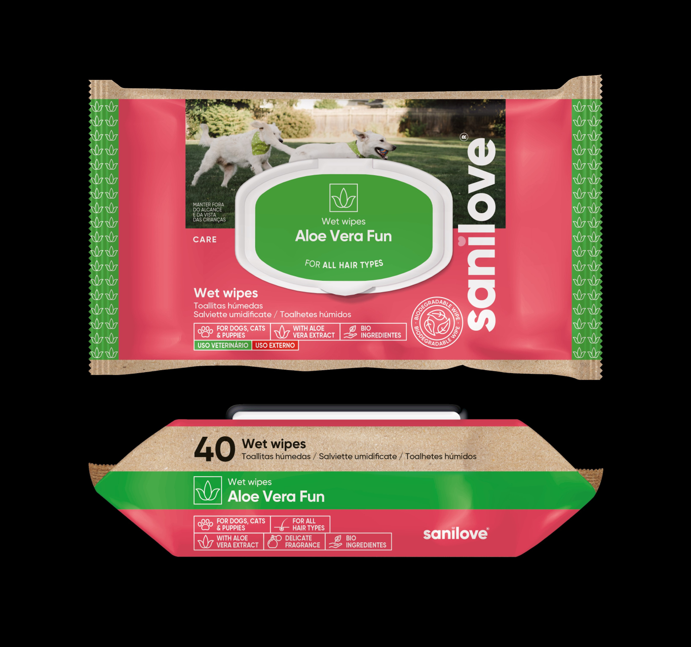 SANILOVE TOALLITAS ALOE 12x40ud