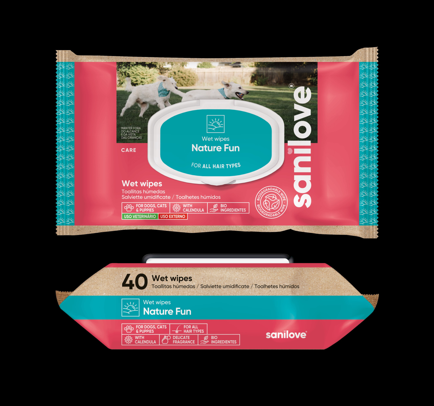 SANILOVE TOALLITAS NATURE 12x40u