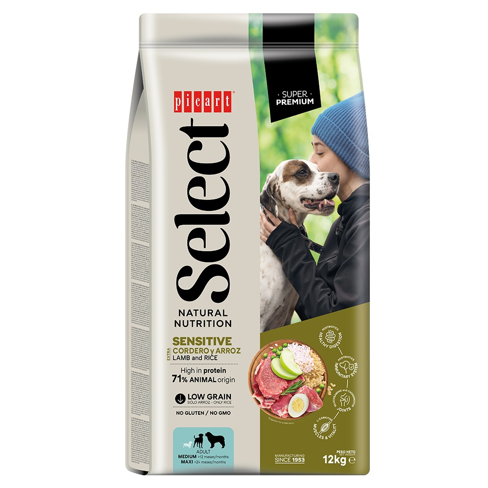 SELECT DOG LAMB & RICE  12Kg