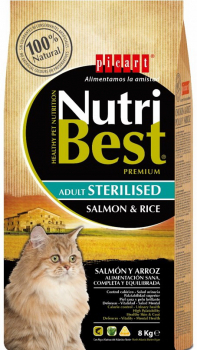 NUTRIBEST CAT STERILISED SALM 8K