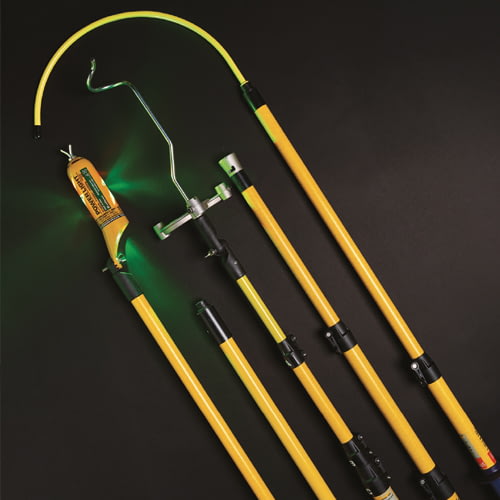 The length of the insulating pole determines safety