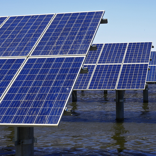 Floating photovoltaic plants