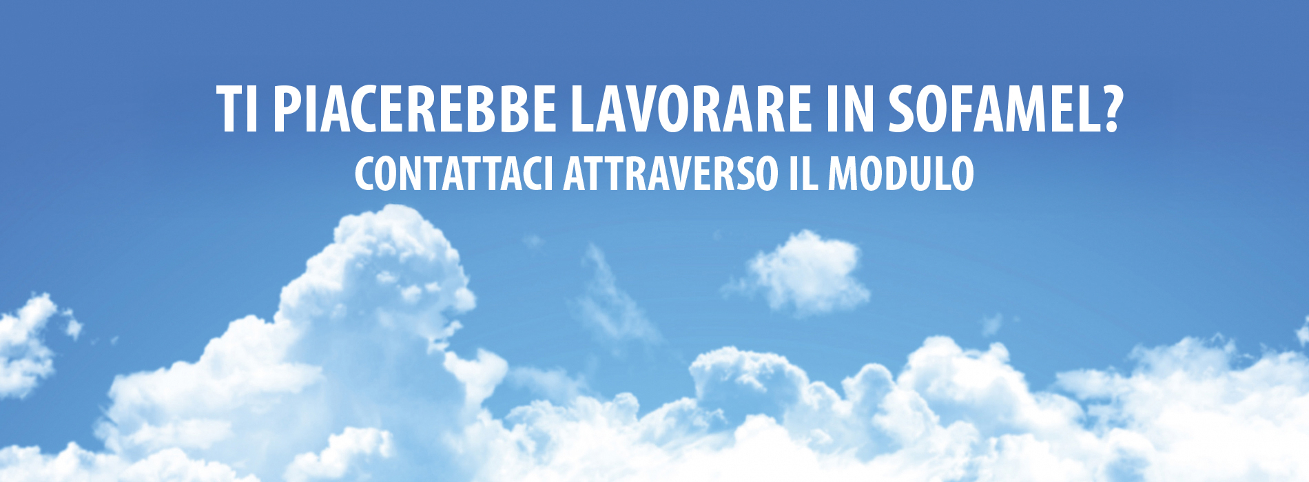 TI PIACEREBBE LAVORARE IN SOFAMEL?