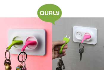 Double Unplug Keyring Pink and Green - 1