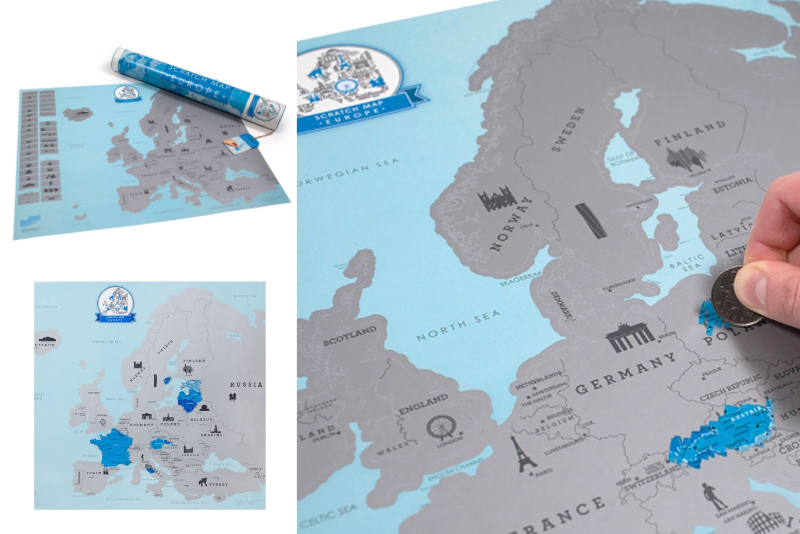 Scratch Europe – Carte d'Europe à gratter Europe Scratch Print