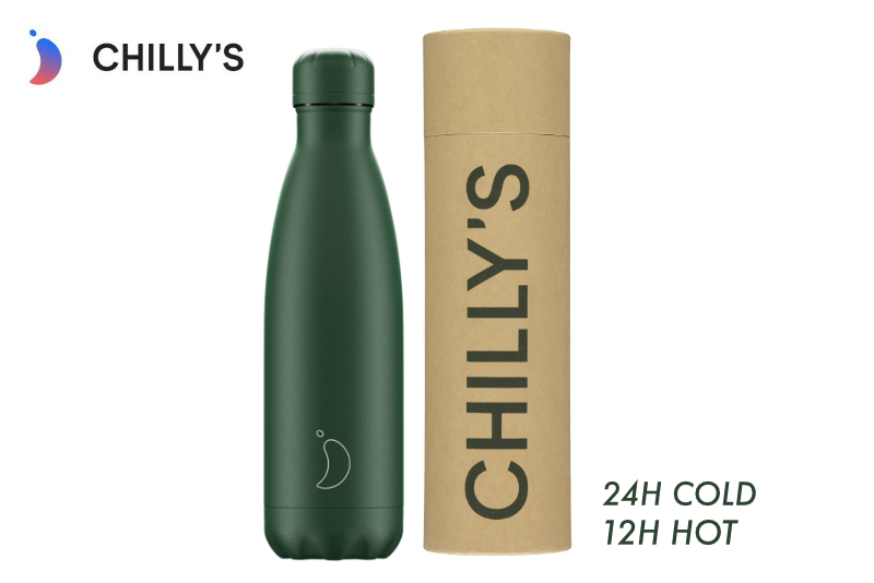 Chilly's Bottle MATT GREEN 750 ML