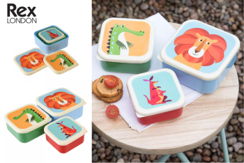Set of three Colourful Creatures Snack boxes