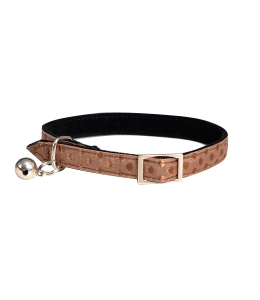 COLLAR GATO FANCY PEAS BELL MARRON