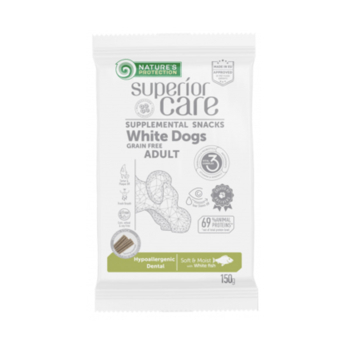 NATURES PROTEC. SNACK HYPOALLERGENIC DENTAL WHITE FISH