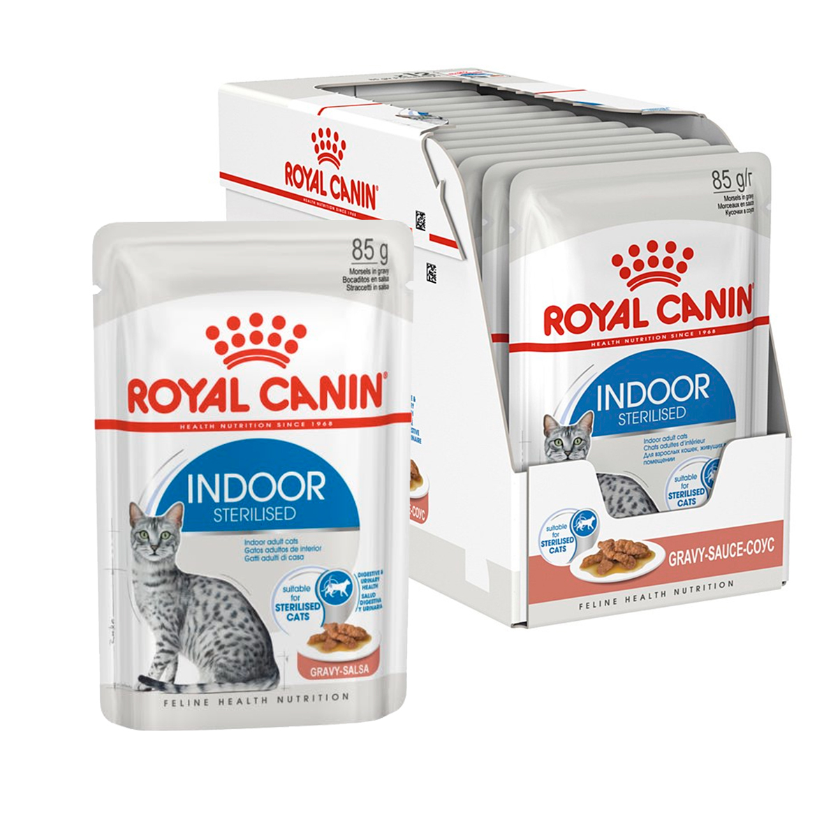Comprar comida húmeda en salsa para gatos esterilizados de interior Canin  Indoor sobres caja 12ud