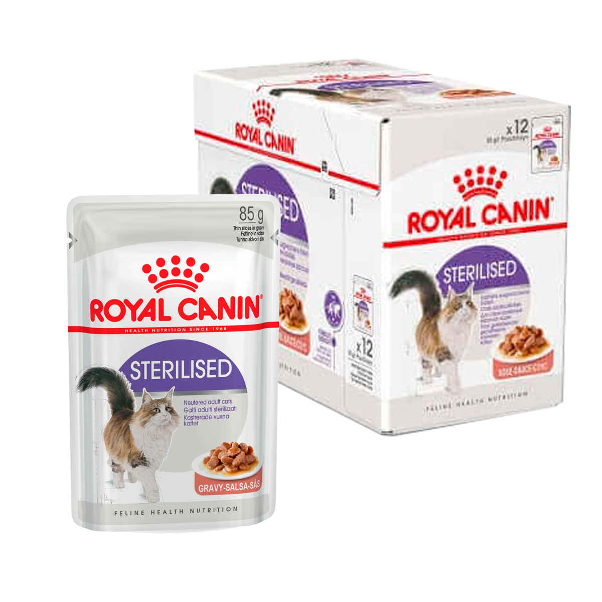 Comprar comida húmeda en salsa para gatos esterilizados Royal