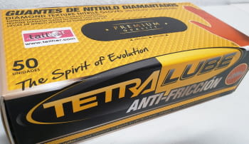 CAJA 50 GUANTES DE NITRILO DIAMANTADO NEGRO PREMIUM TALLA M - 3
