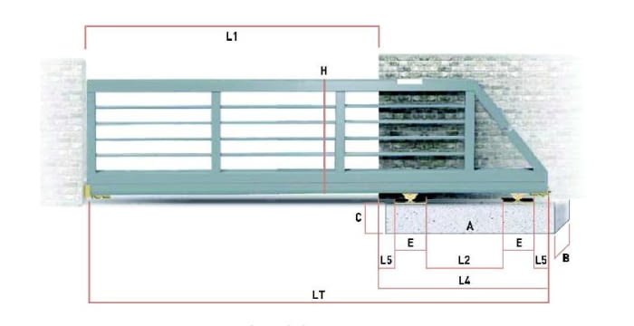 Corredera autoportante / sin raíles / cantilever