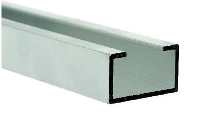 Perfil aluminio para goma paragolpes 25 mm, tira de 2 metros, AUMON